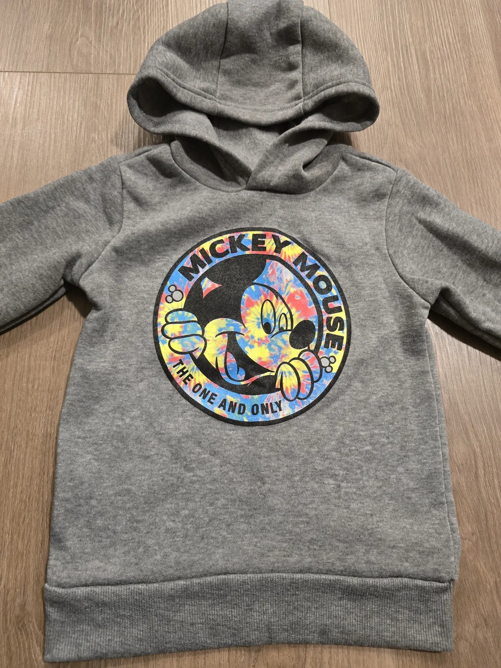 Disney Mickey Mouse Toddler 2 Piece Hoodie Jogger Set Gray Tie Dye Size 4